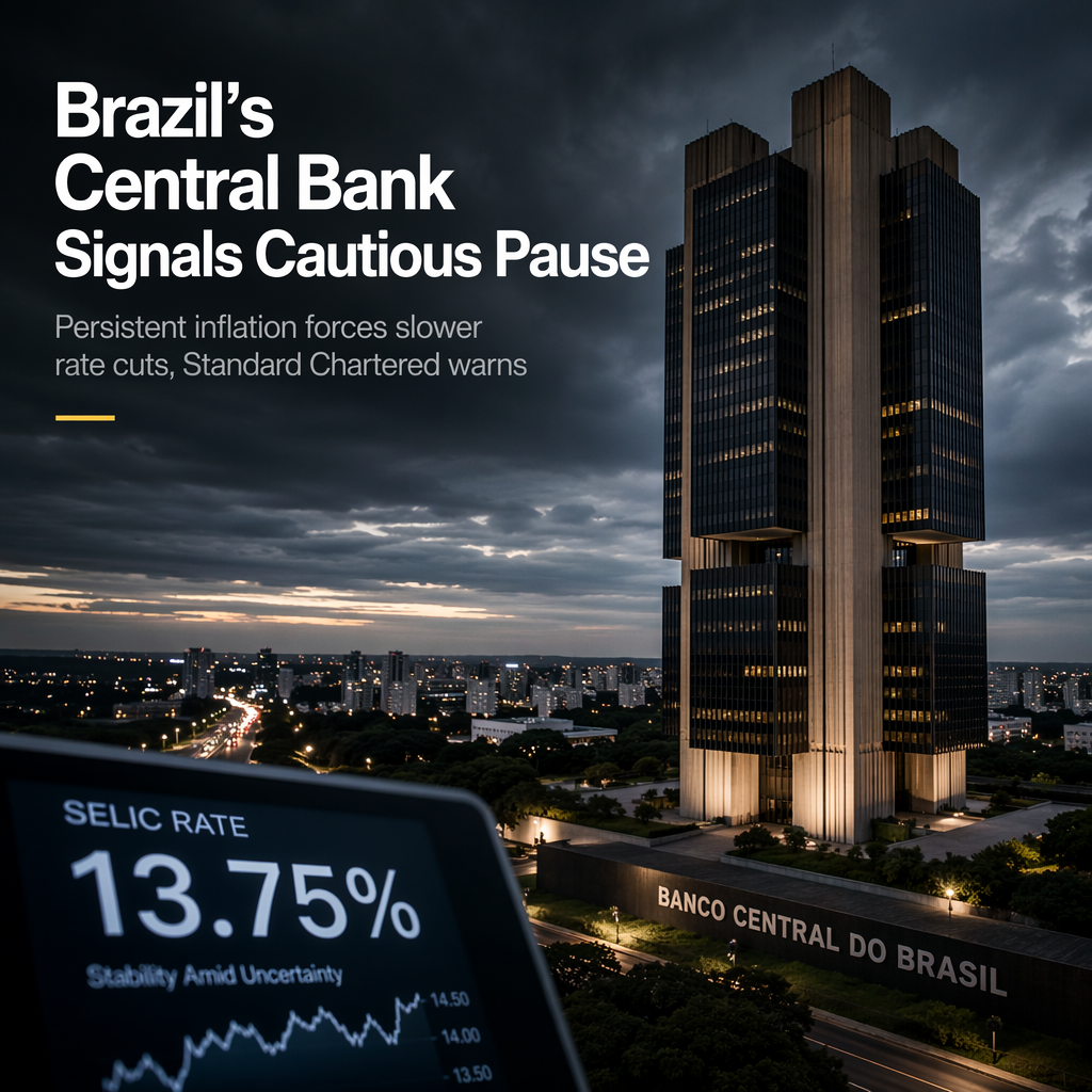 Standard Chartered Expects Banco Central do Brasil to Pause Rate Cuts Amid Challenging Inflation Outlook