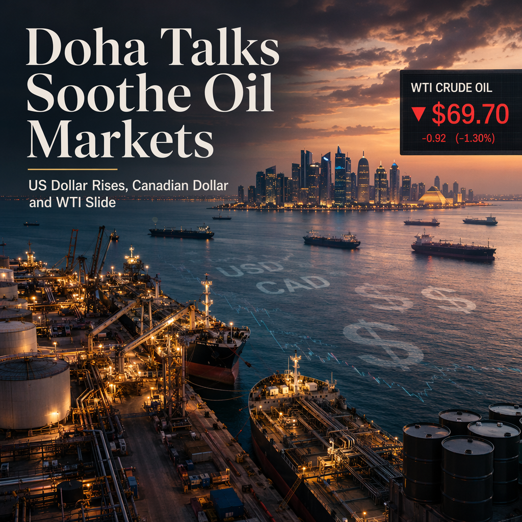 US-Iran Doha Talks Ease Oil Supply Fears, Weigh on Canadian Dollar and WTI Prices