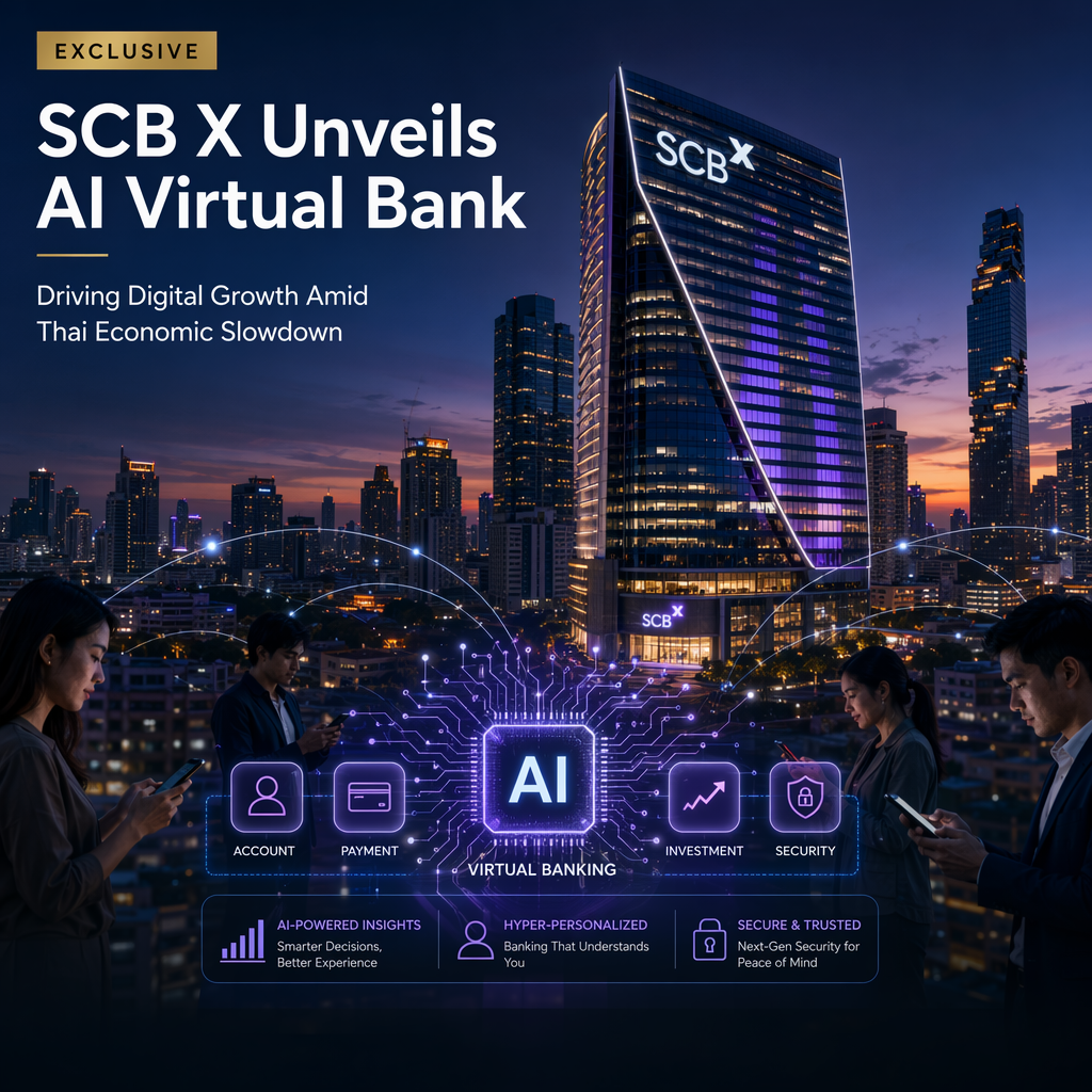 SCB X Launches AI-Powered Virtual Bank to Drive Growth Amid Slow Thai Economy