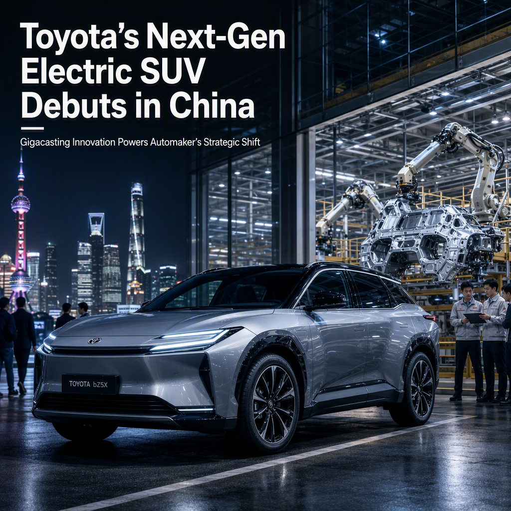 Toyota to Launch Next-Gen Electric SUV in China First, Adopting Gigacasting Technology
