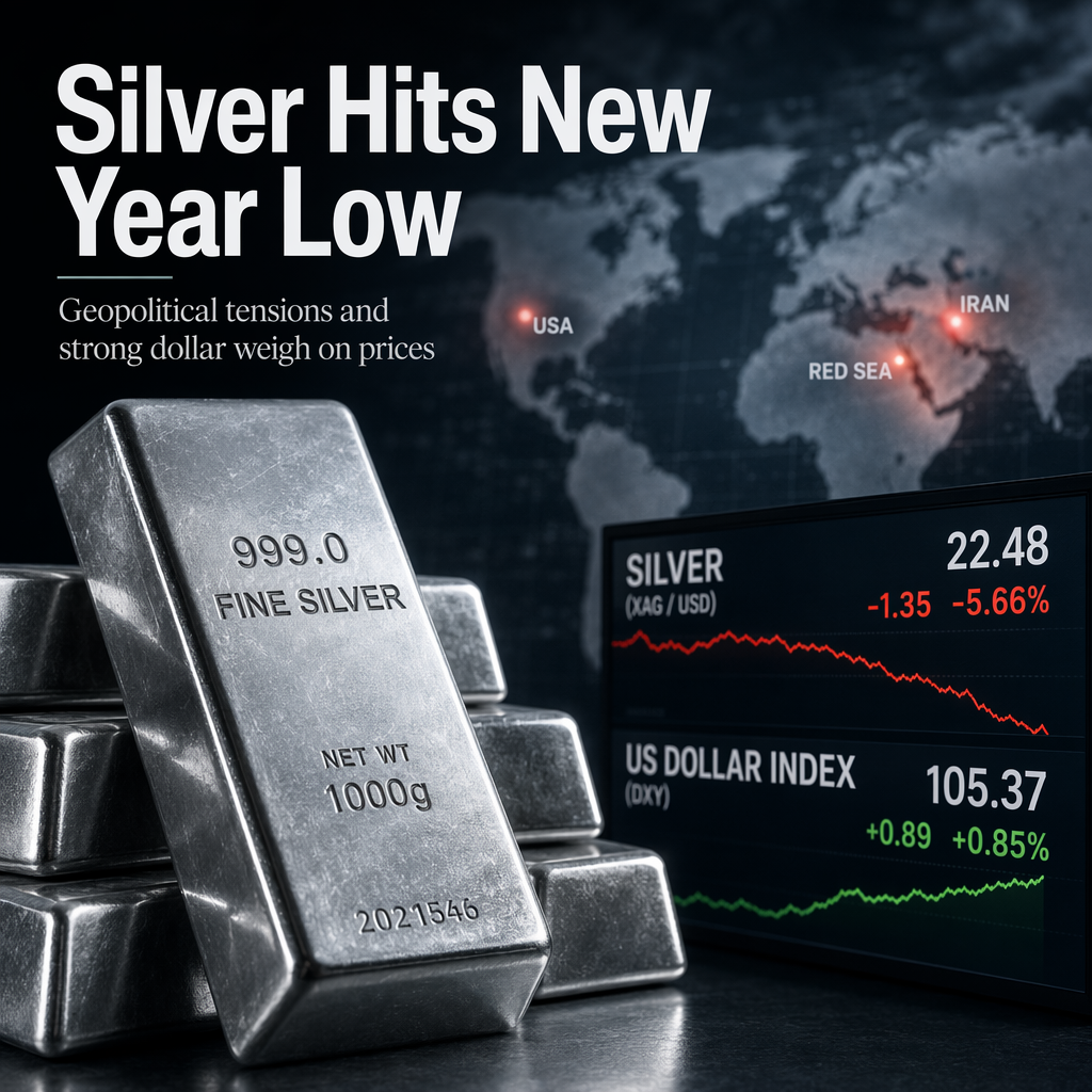 Silver Hits New Year-To-Date Low Amid Geopolitical Tensions and Stronger US Dollar