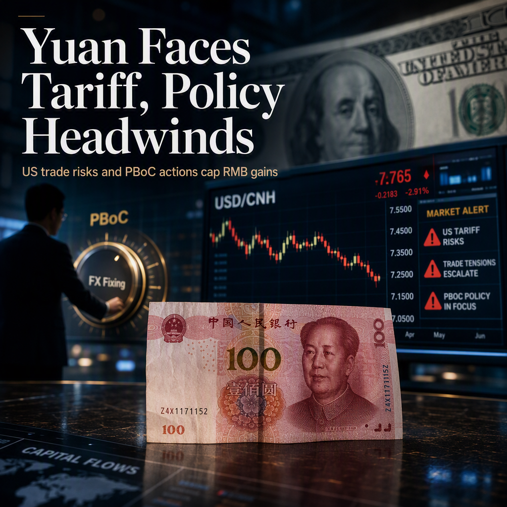 Chinese Yuan Faces Headwinds from US Tariff Risks and PBoC Policy, Says OCBC