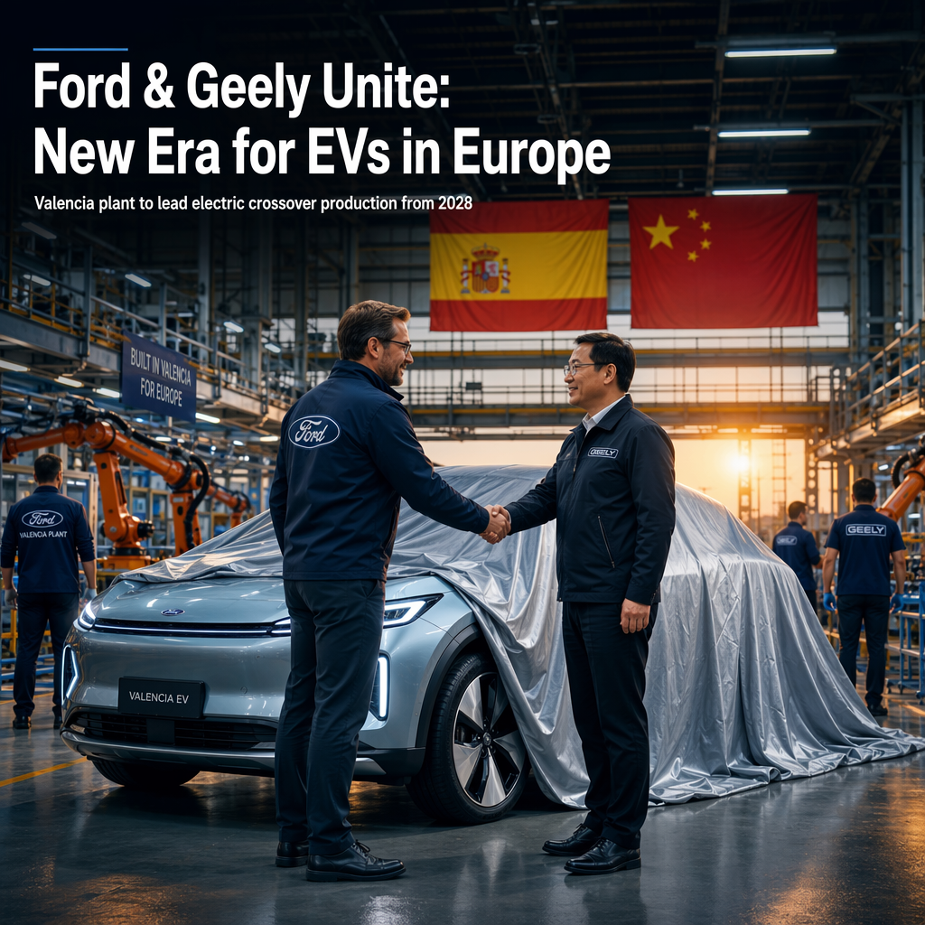 Ford and Geely Announce Joint Venture to Produce Electric Vehicles at Valencia Plant in Spain