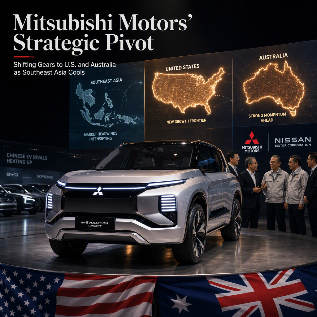 Mitsubishi Motors Shifts Focus to US and Australia Amid Southeast Asia Slowdown