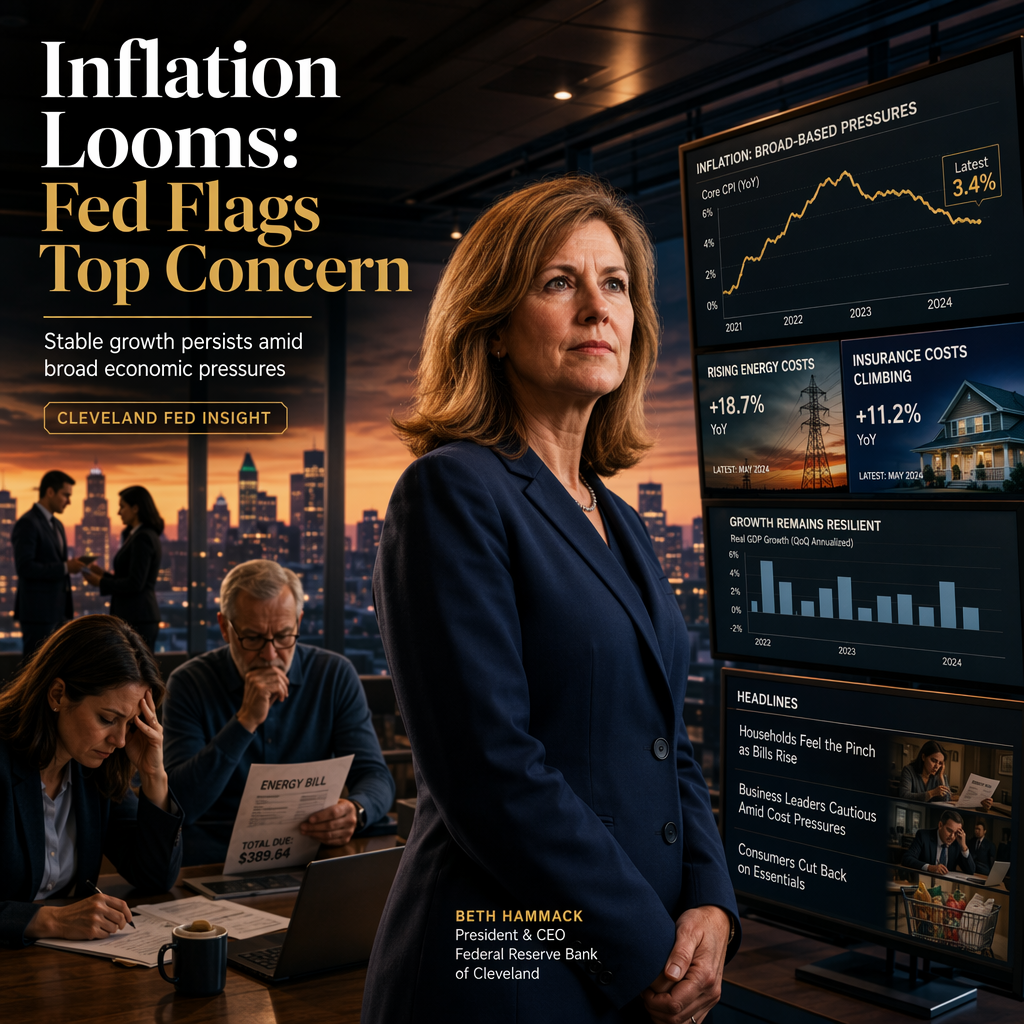 Fed’s Hammack Flags Broad-Based Inflation as Top Concern Amid Stable Growth
