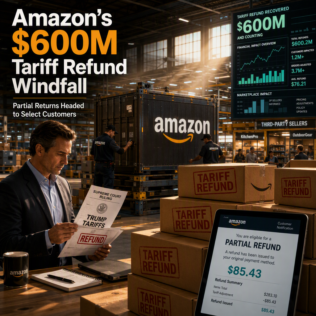 Amazon Recoups $600 Million in Trump Tariff Refunds, Plans Partial Return to Customers