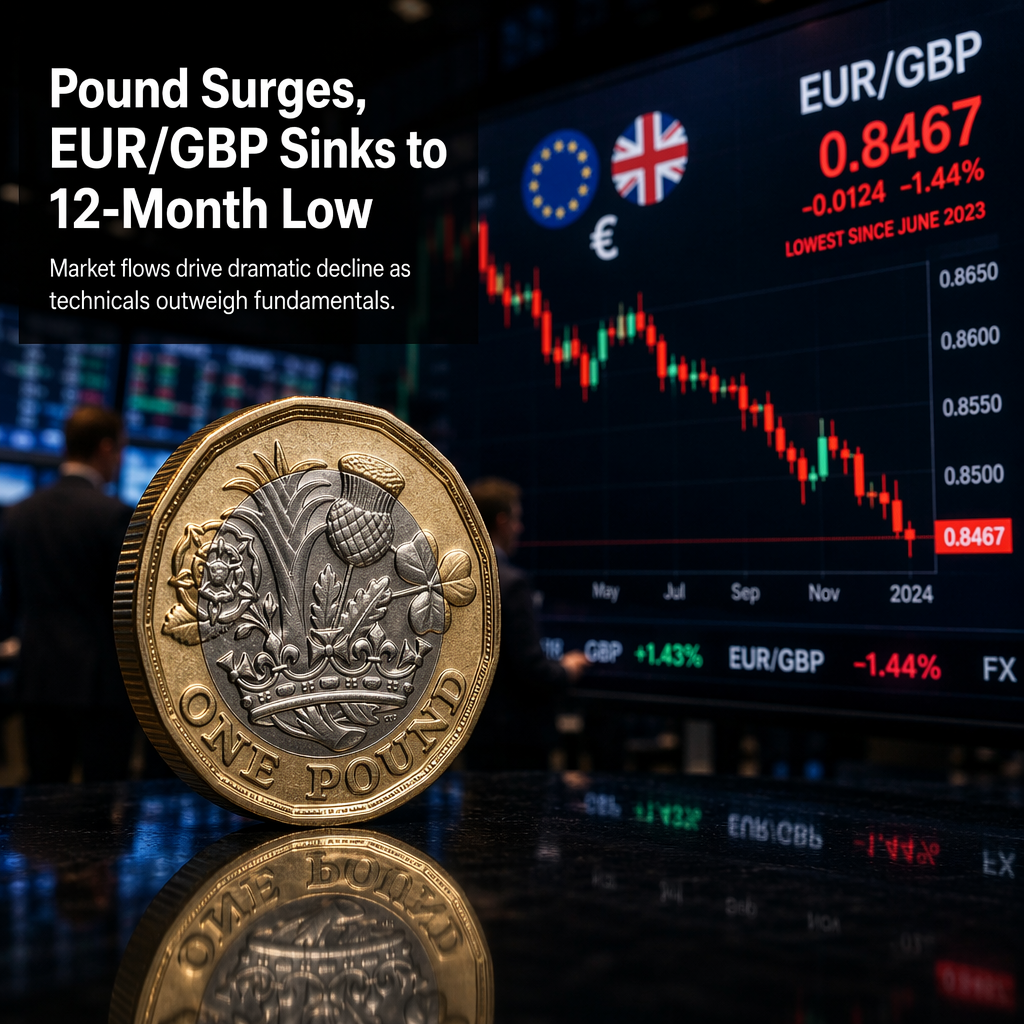 British Pound Surges Against Euro, EUR/GBP Hits Lowest Level Since June 2023