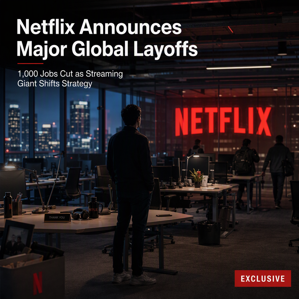 Netflix to Cut 1,000 Jobs Globally in Largest Layoff Since 2022 Amid Strategic Shift