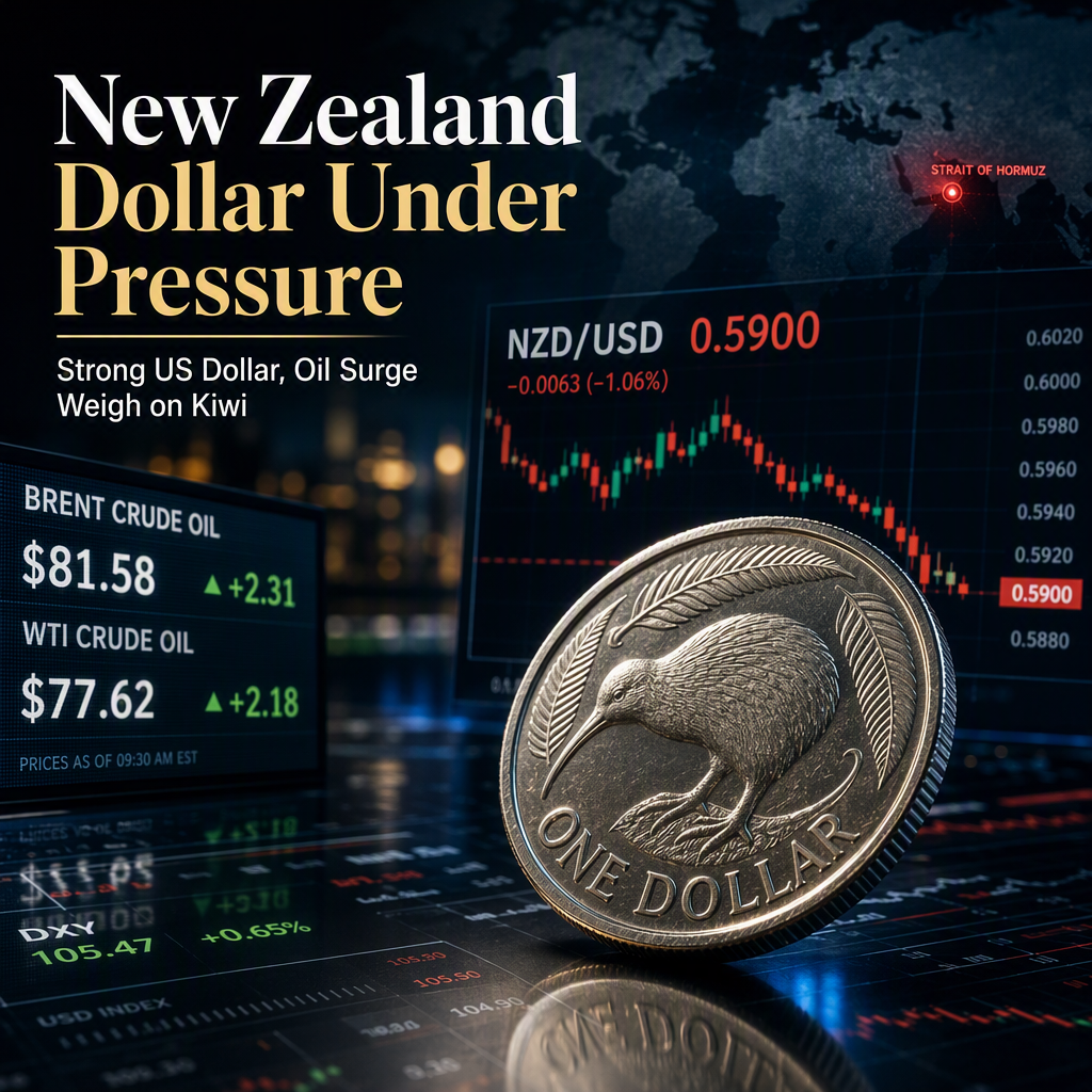 New Zealand Dollar Retreats as Strong US Dollar and Oil Surge Weigh on Kiwi