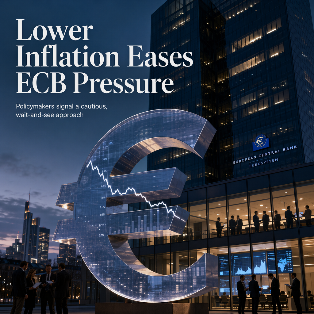 Lower Euro-Area Inflation Eases ECB Tightening Pressure as Policymakers Signal Wait-and-See Approach