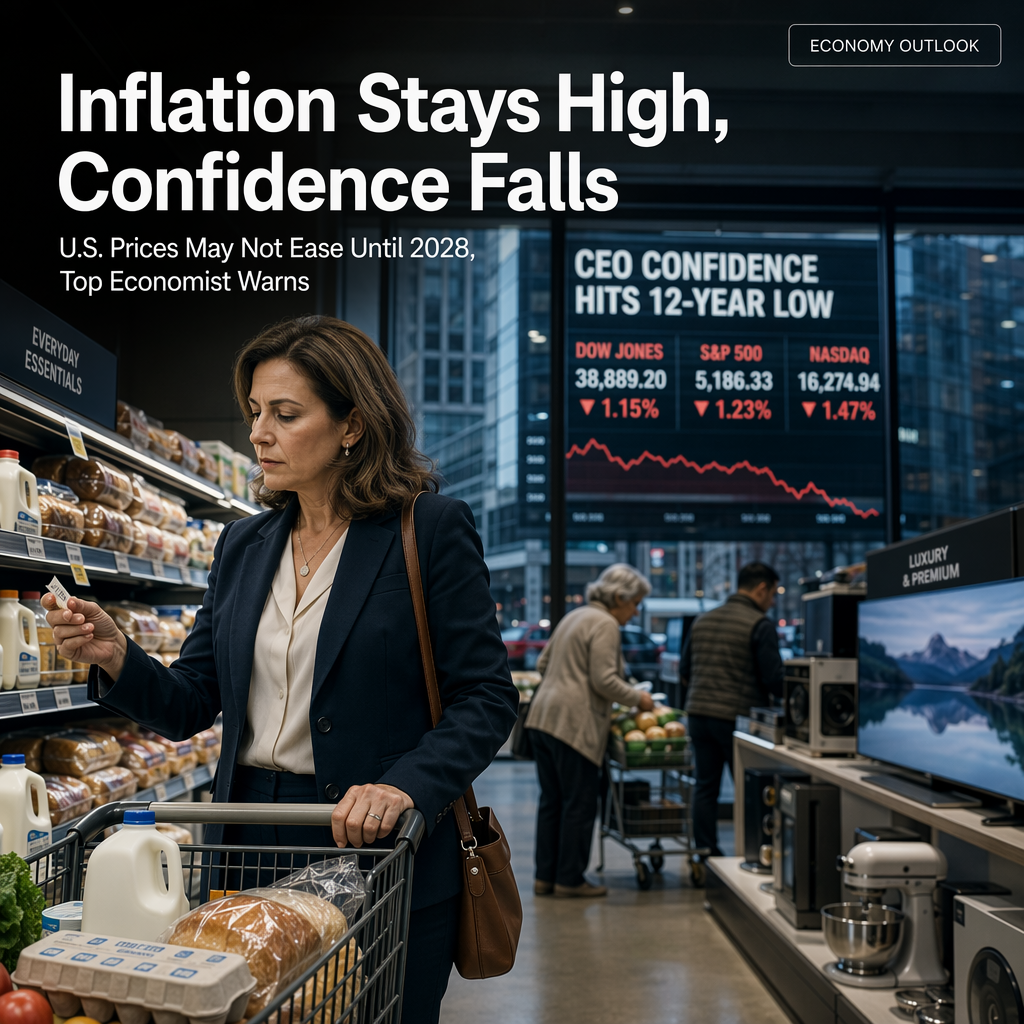 Top Economist Warns U.S. Inflation to Remain Elevated Until 2028 Amid CEO Pessimism