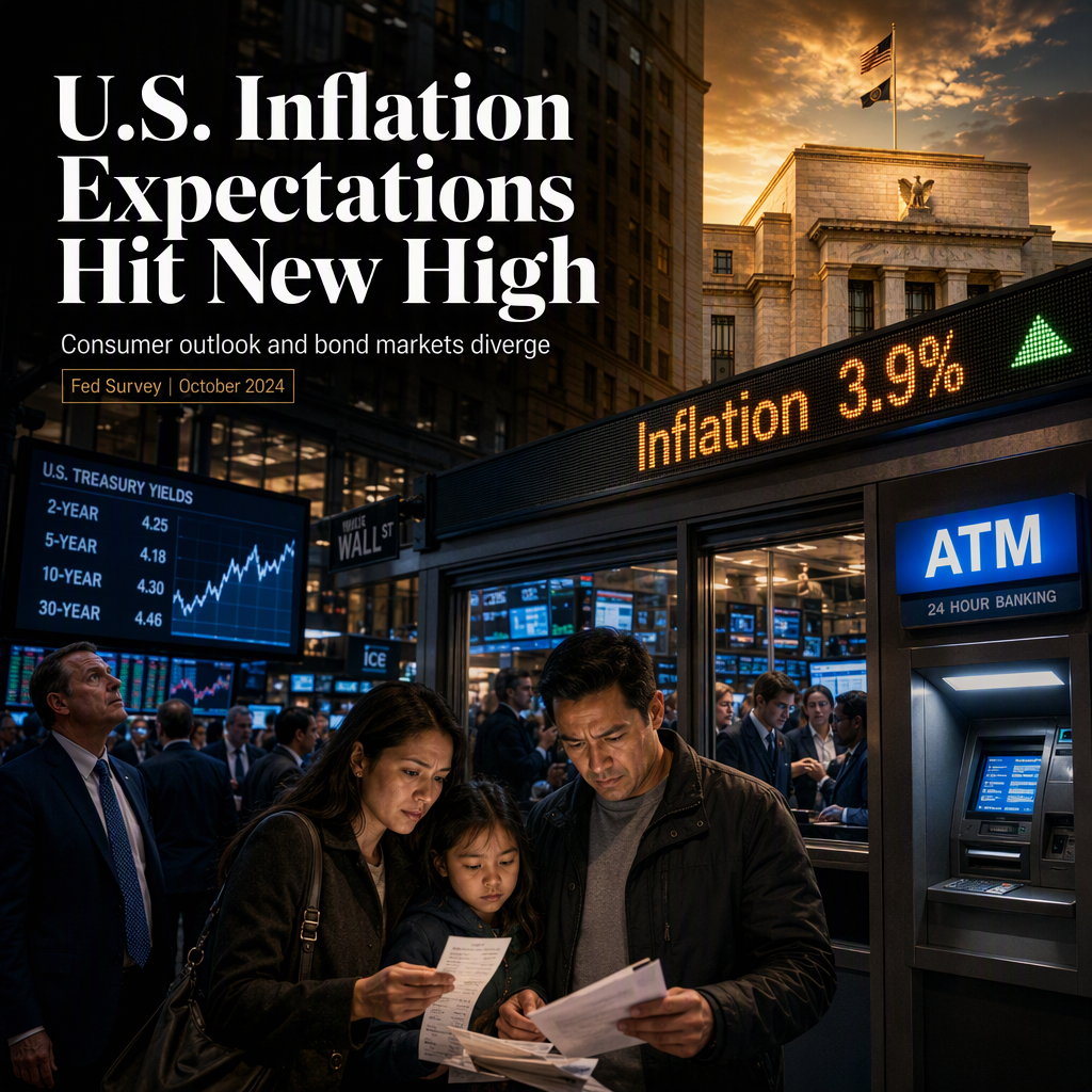 U.S. Inflation Expectations Surge to Highest Level Since May 2023, Fed Survey Shows