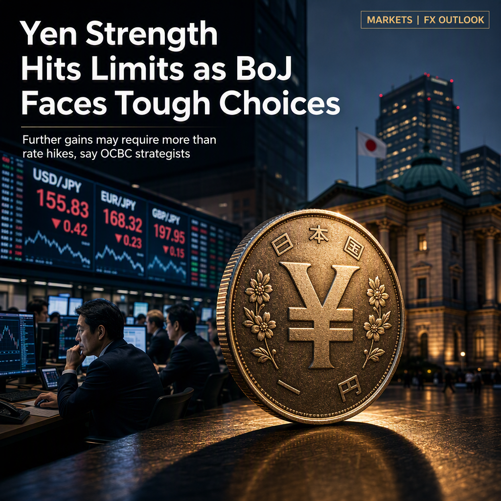 Japanese Yen Strength Faces Limits as Market Awaits More Than BoJ Rate Hikes, Says OCBC