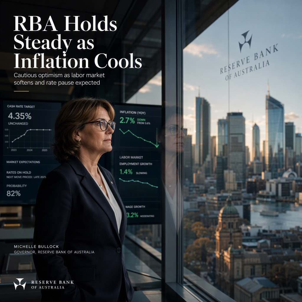 RBA Expected to Hold Rates Steady Amid Easing Inflation and Softening Labor Market