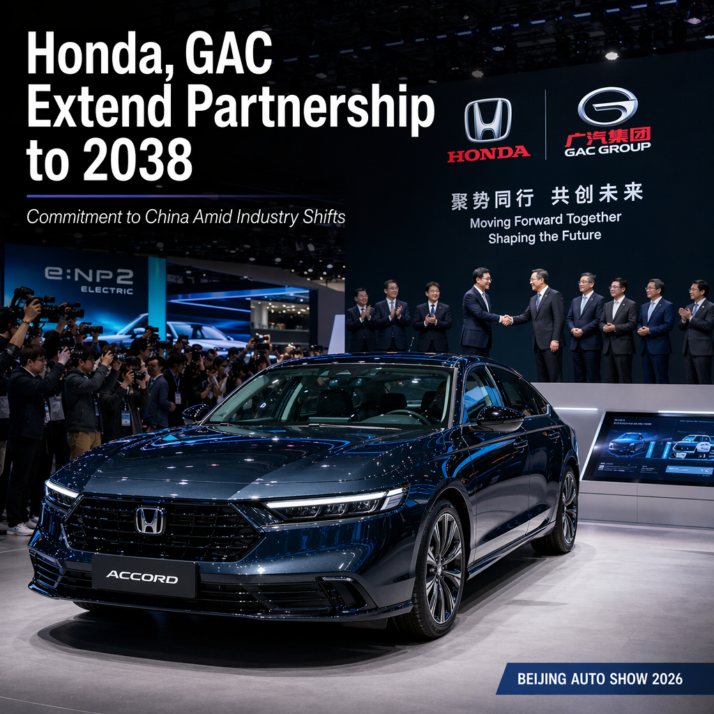 Honda Extends Joint Venture with GAC in China Through 2038 Amid Market Challenges