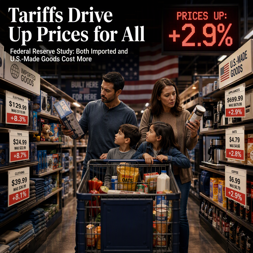 Federal Reserve Study Finds Trump Tariffs Raised Prices on Both Imported and American-Made Goods