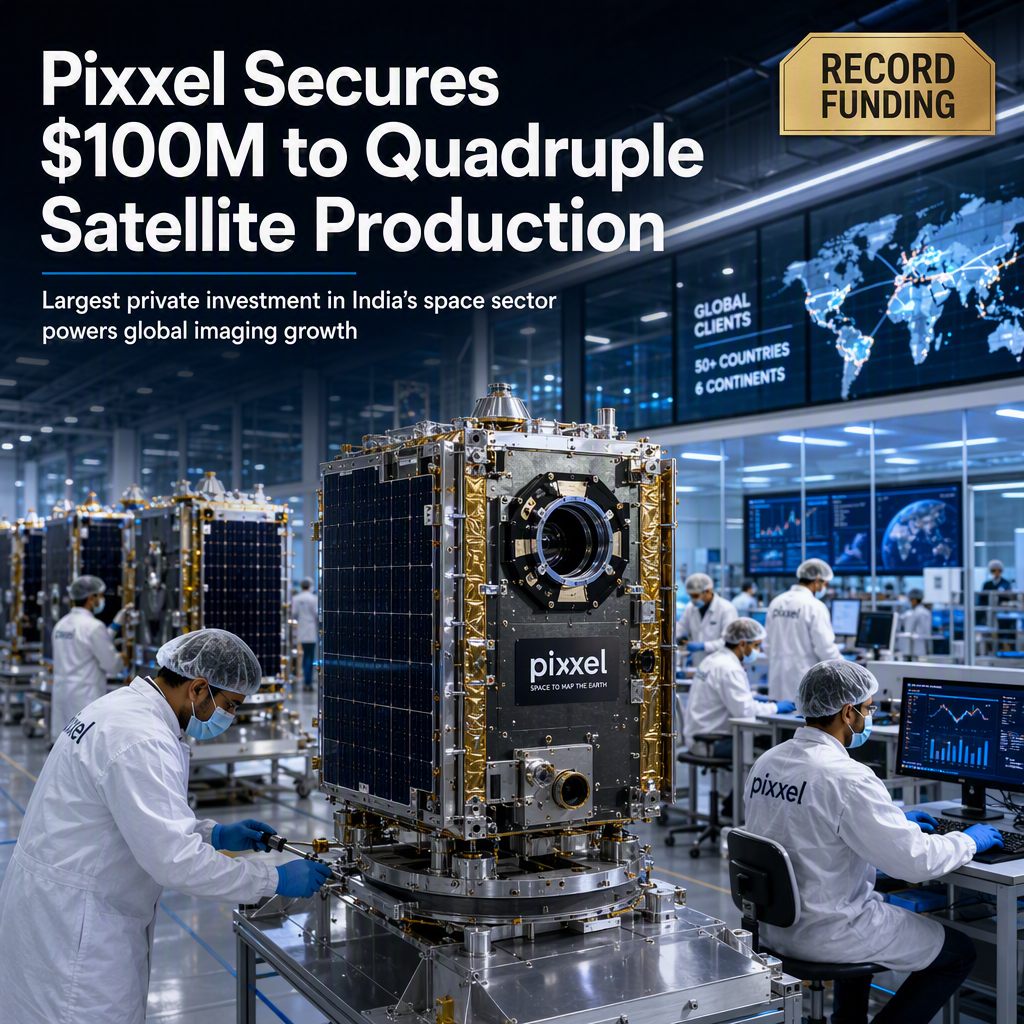 Pixxel Secures Record $100 Million Funding to Quadruple Satellite Production Capacity