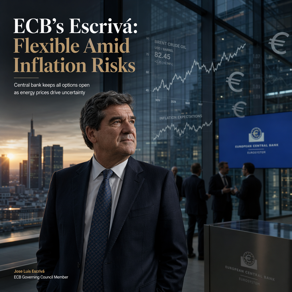 ECB’s Escrivá Signals Flexible Policy Amid Energy-Driven Inflation Risks