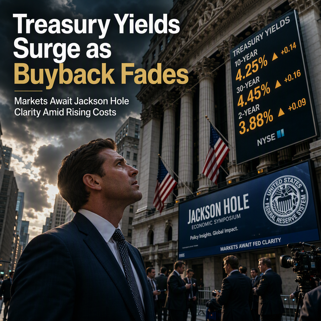 Long-Term Treasury Yields Climb as Bessent's Bond Buyback Rally Fades Ahead of Jackson Hole