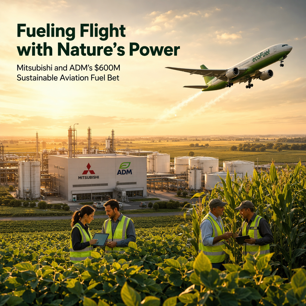 Mitsubishi and Archer Daniels Midland Partner to Develop Sustainable Aviation Fuel from Soybeans and Corn
