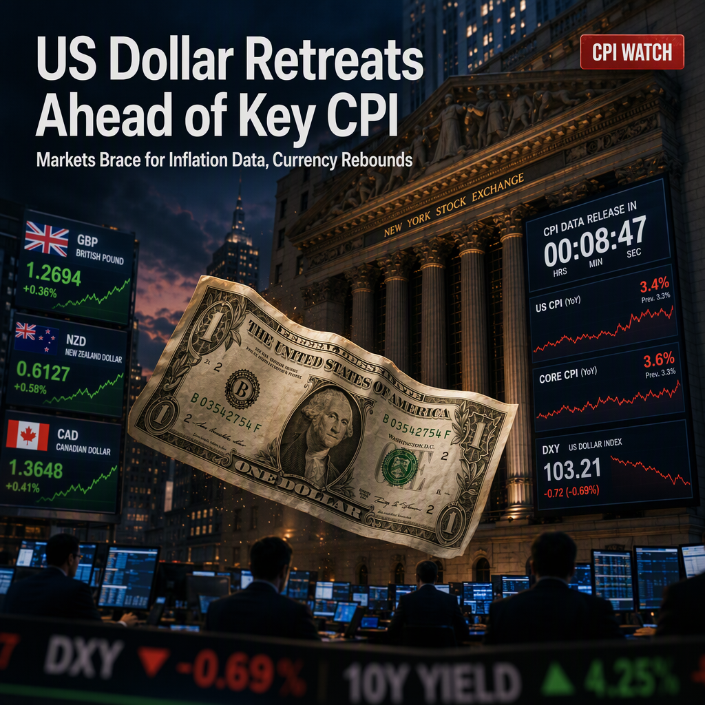 US Dollar Retreats from 18-Month High as Markets Await Key US CPI Data