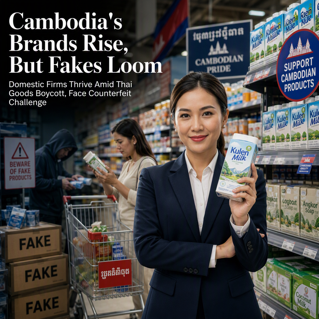 Cambodian Consumer Firms Gain Market Share Amid Thai Goods Boycott, Counterfeit Concerns Rise