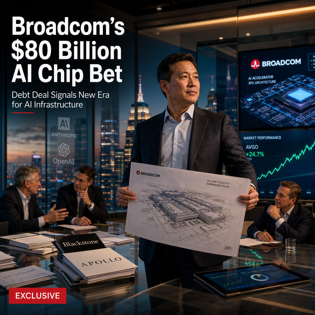 Broadcom Pursues Up to $80 Billion Debt Deal to Fund AI Chip Expansion