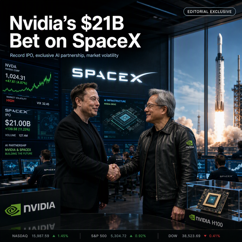 Nvidia Reveals $21 Billion Stake in SpaceX Following Record IPO and Strategic AI Partnership