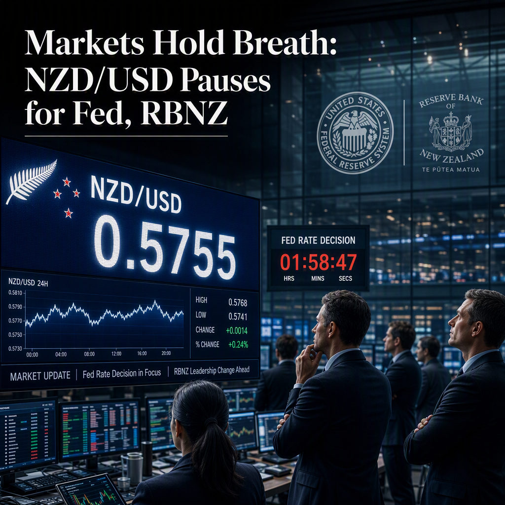 NZD/USD Holds Steady as Markets Await Fed Rate Decision and RBNZ Leadership Change