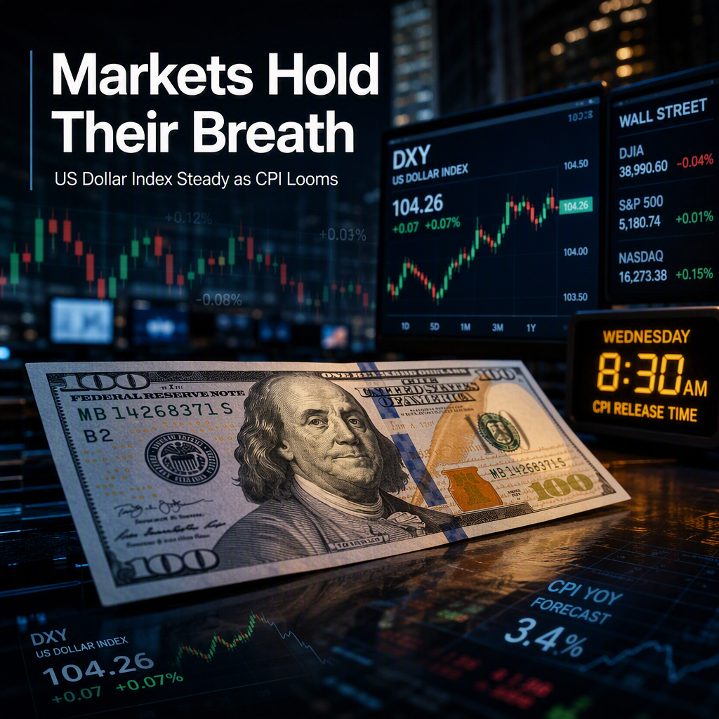 US Dollar Index Holds Steady Ahead of Key US CPI Release as Markets Await Direction