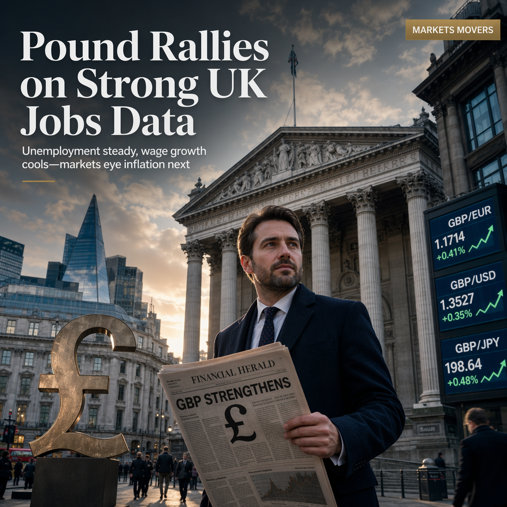 British Pound Strengthens as UK Unemployment Rate Holds Steady and Wage Growth Cools