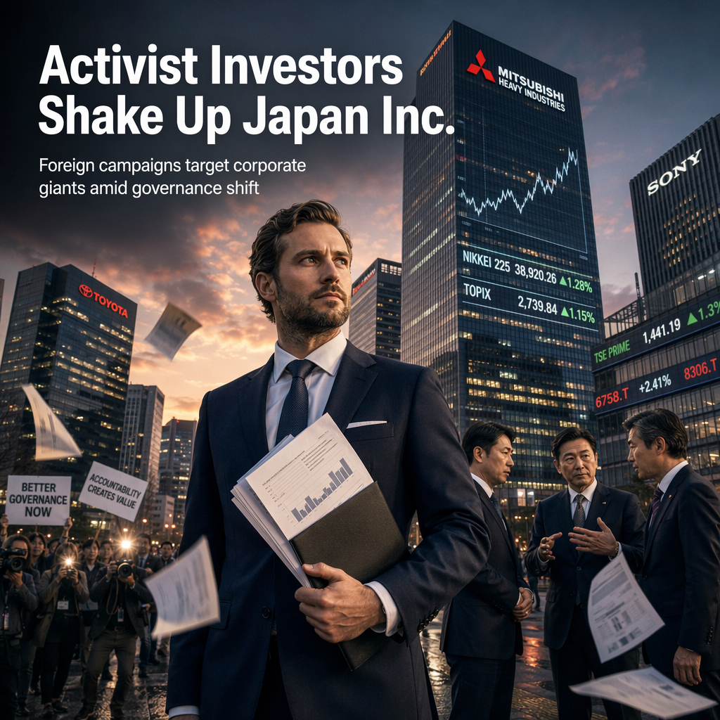Foreign Activist Investors Target Larger Japanese Corporates Amid Rising Campaigns