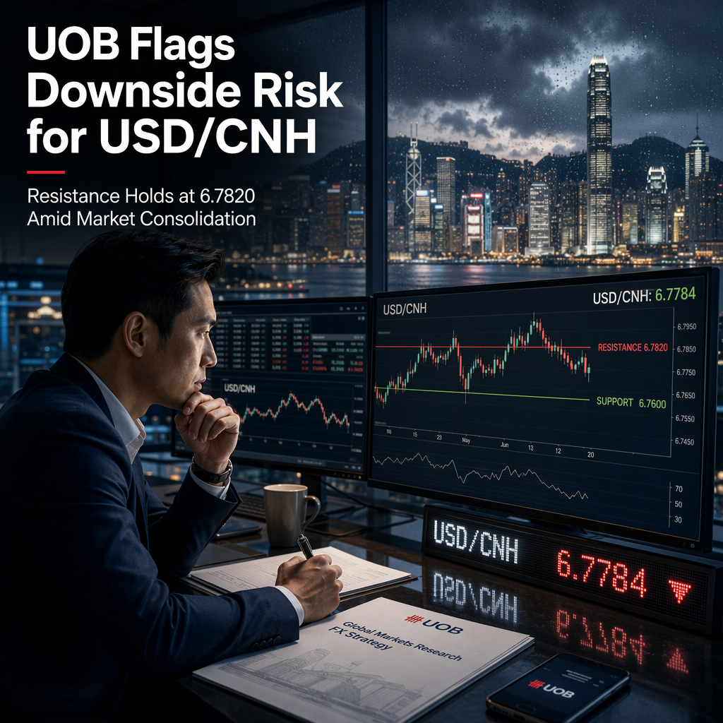 UOB Sees Downside Bias for USD/CNH, Resistance at 6.7820