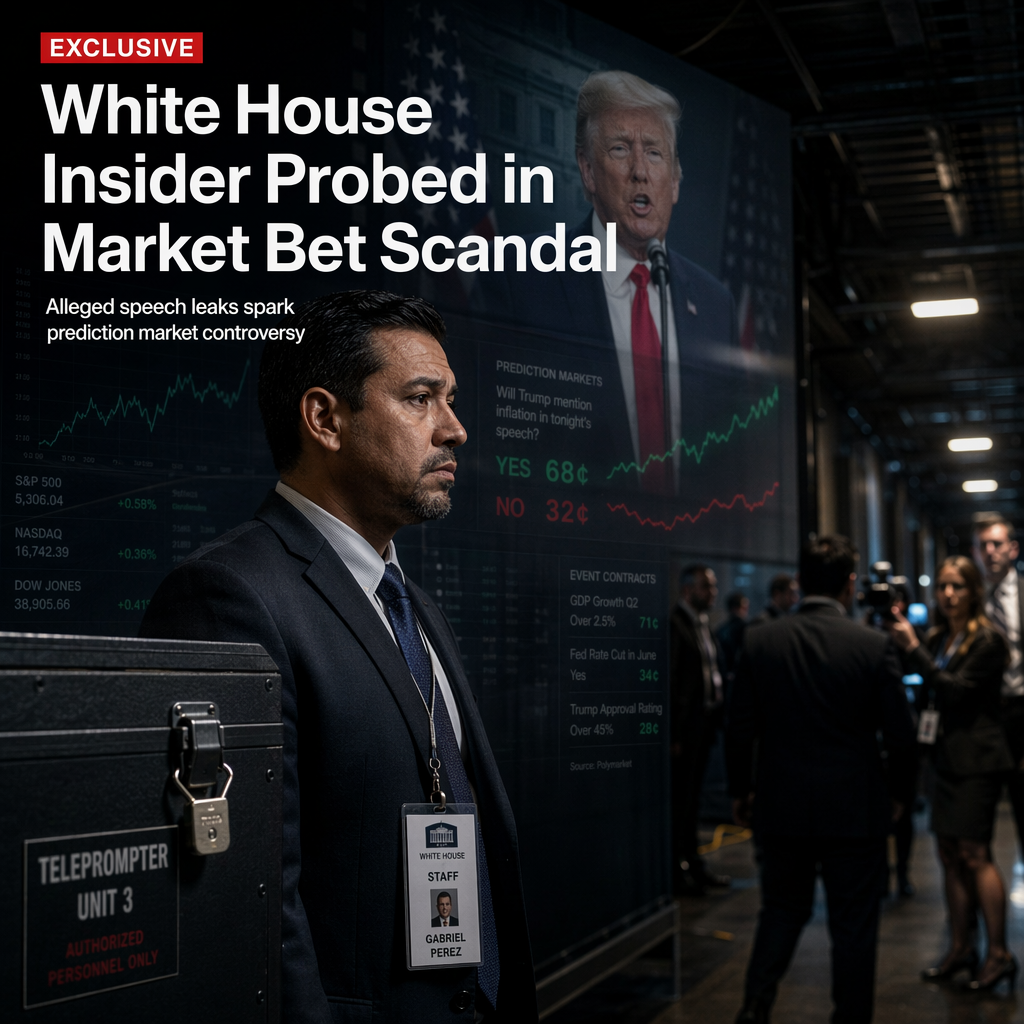 White House Teleprompter Operator Investigated for Alleged Insider Trading on Trump Speeches