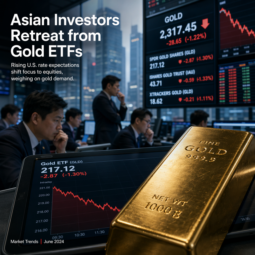 Asian Investors Shift Away from Gold ETFs Amid Slowing Market Rally and Rate Hike Expectations