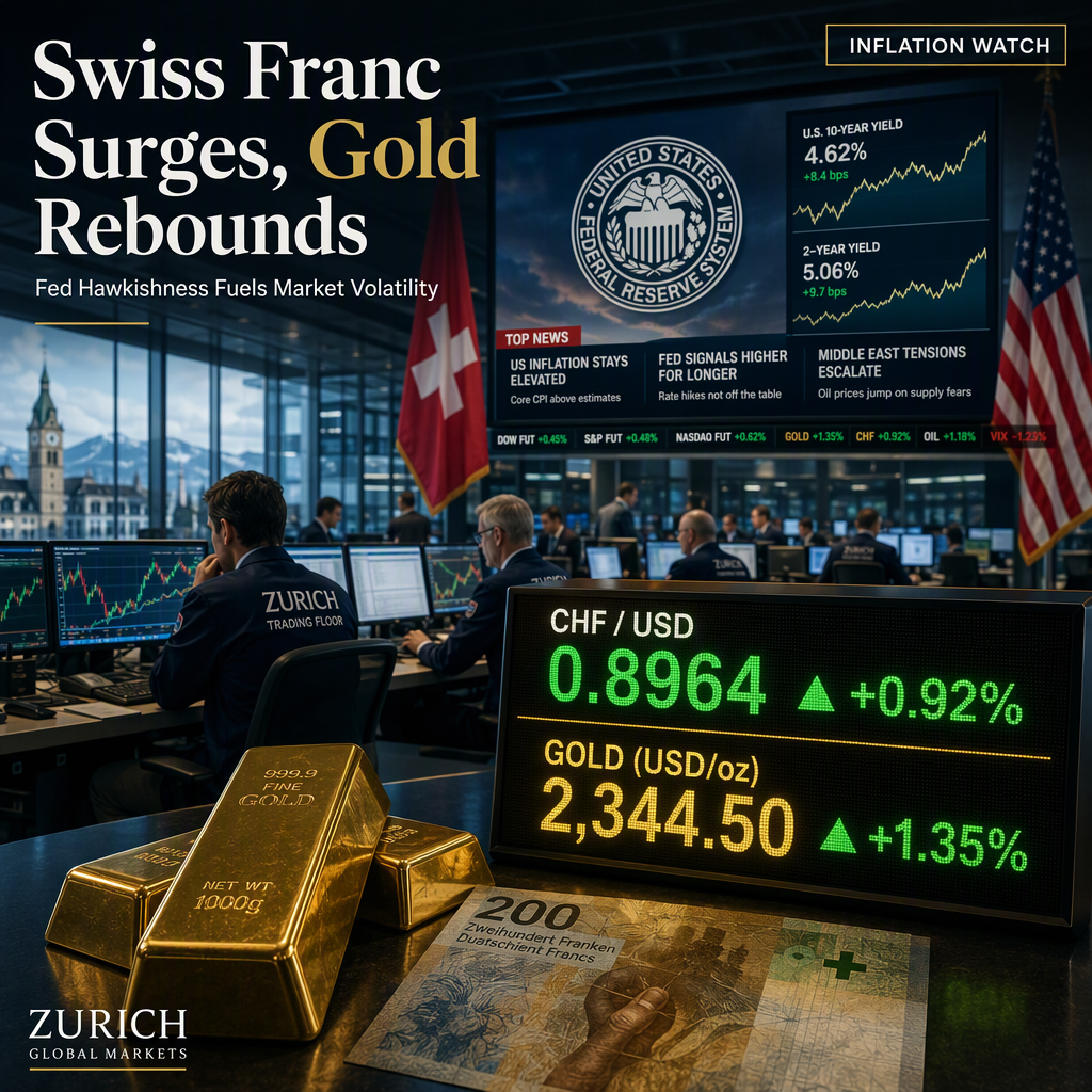 Swiss Franc Gains as Fed Maintains Hawkish Stance; Gold Rebounds Amid Persistent Inflation Risks