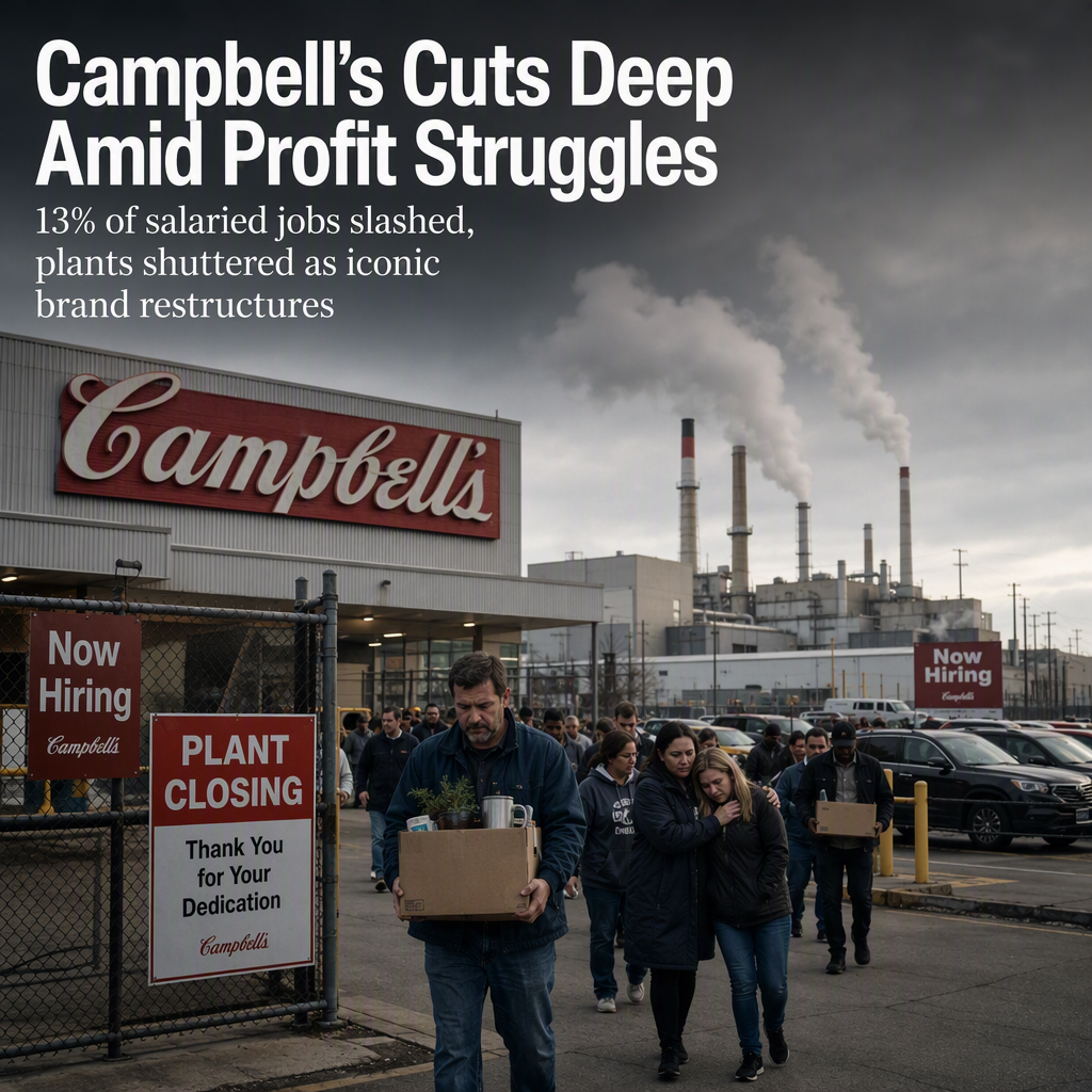 Campbell's Slashes 13% of Salaried Workforce, Closes Plants Amid Profitability Push
