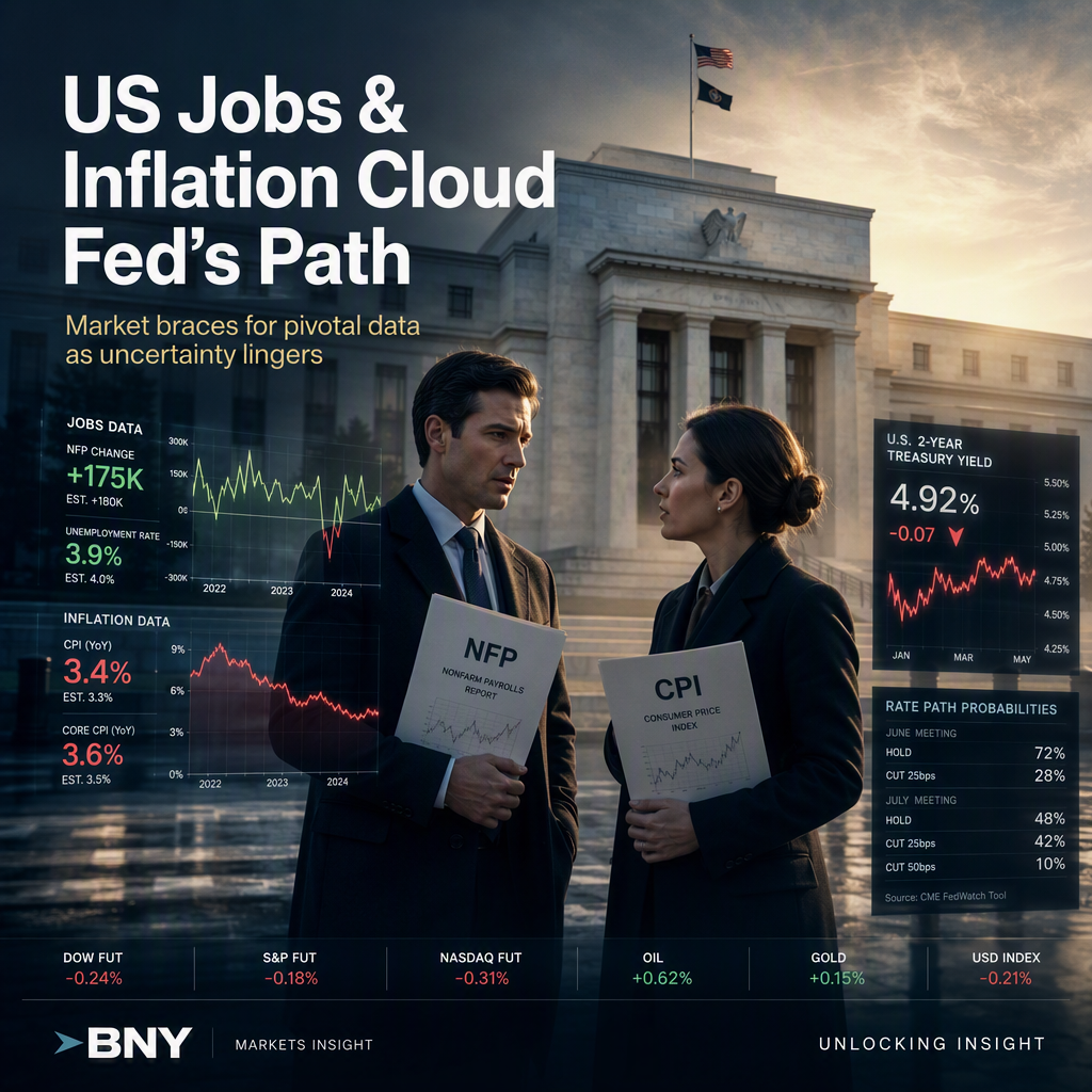 US Jobs and Inflation Data Cloud Fed Rate Path, Say BNY Strategists