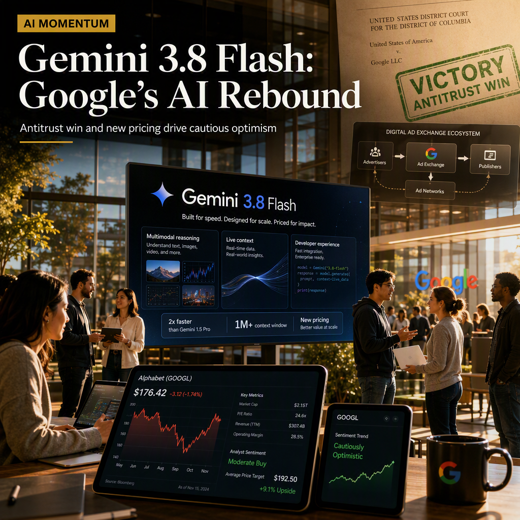 Google Launches Gemini 3.8 Flash Amid AI Momentum and Antitrust Victory After Prolonged Stock Decline