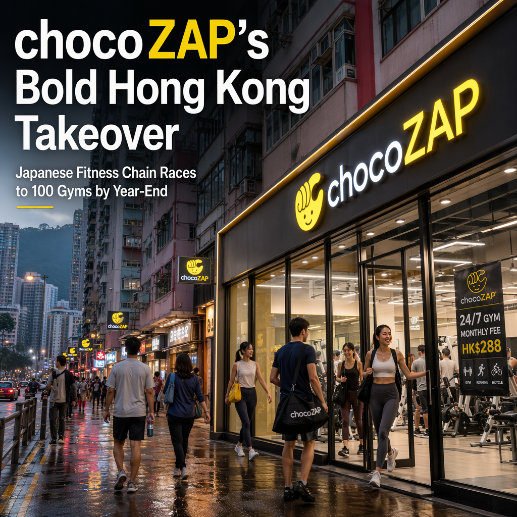Rizap Group's chocoZAP Targets 100 Hong Kong Gyms by Year-End in Aggressive Asian Expansion