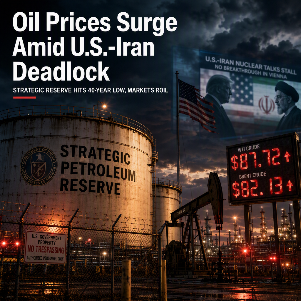 Oil Prices Surge as U.S.-Iran Deal Stalls and Strategic Petroleum Reserve Hits 40-Year Low