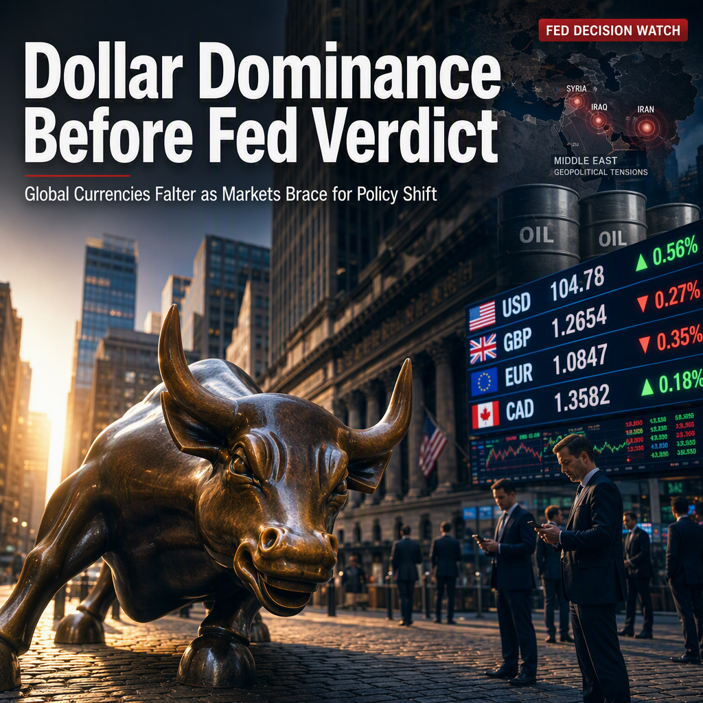 US Dollar Strengthens Ahead of Fed Decision as Global Currencies Weaken, Oil and Geopolitics in Focus