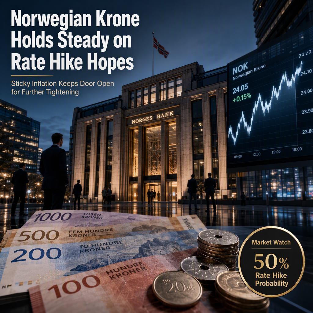 Norwegian Krone Supported by Rate Hike Prospects Amid Sticky Inflation