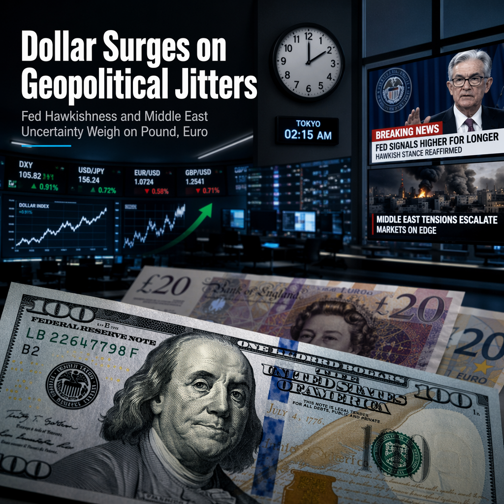 US Dollar Strengthens as Geopolitical Uncertainty and Hawkish Fed Boost Greenback Against Pound and Euro