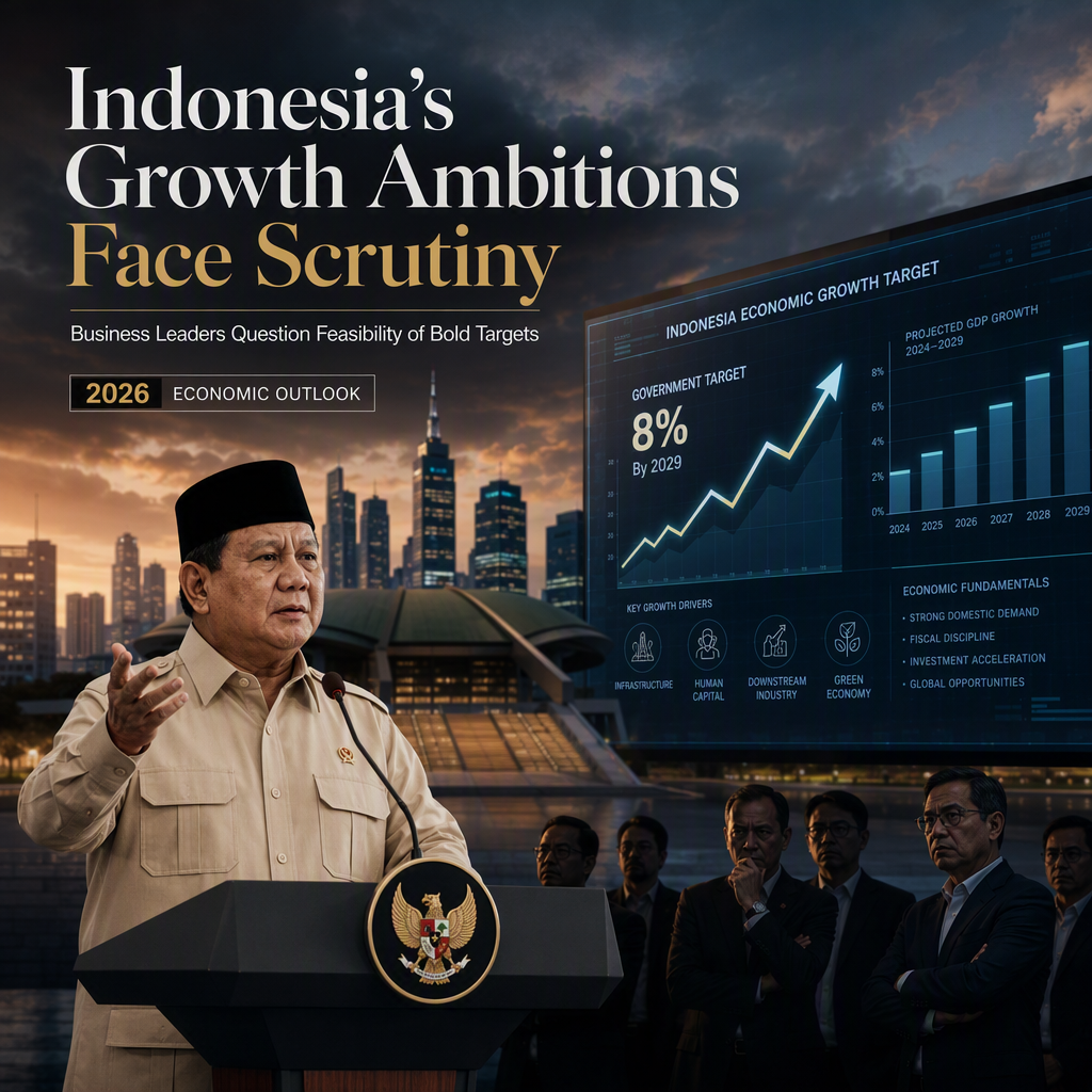 Indonesia's Ambitious Growth Targets Under Scrutiny Amid Business Concerns