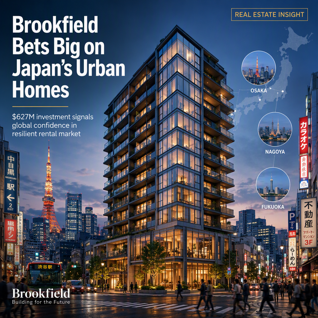 Brookfield Makes $627 Million Entry into Japan's Urban Housing Market