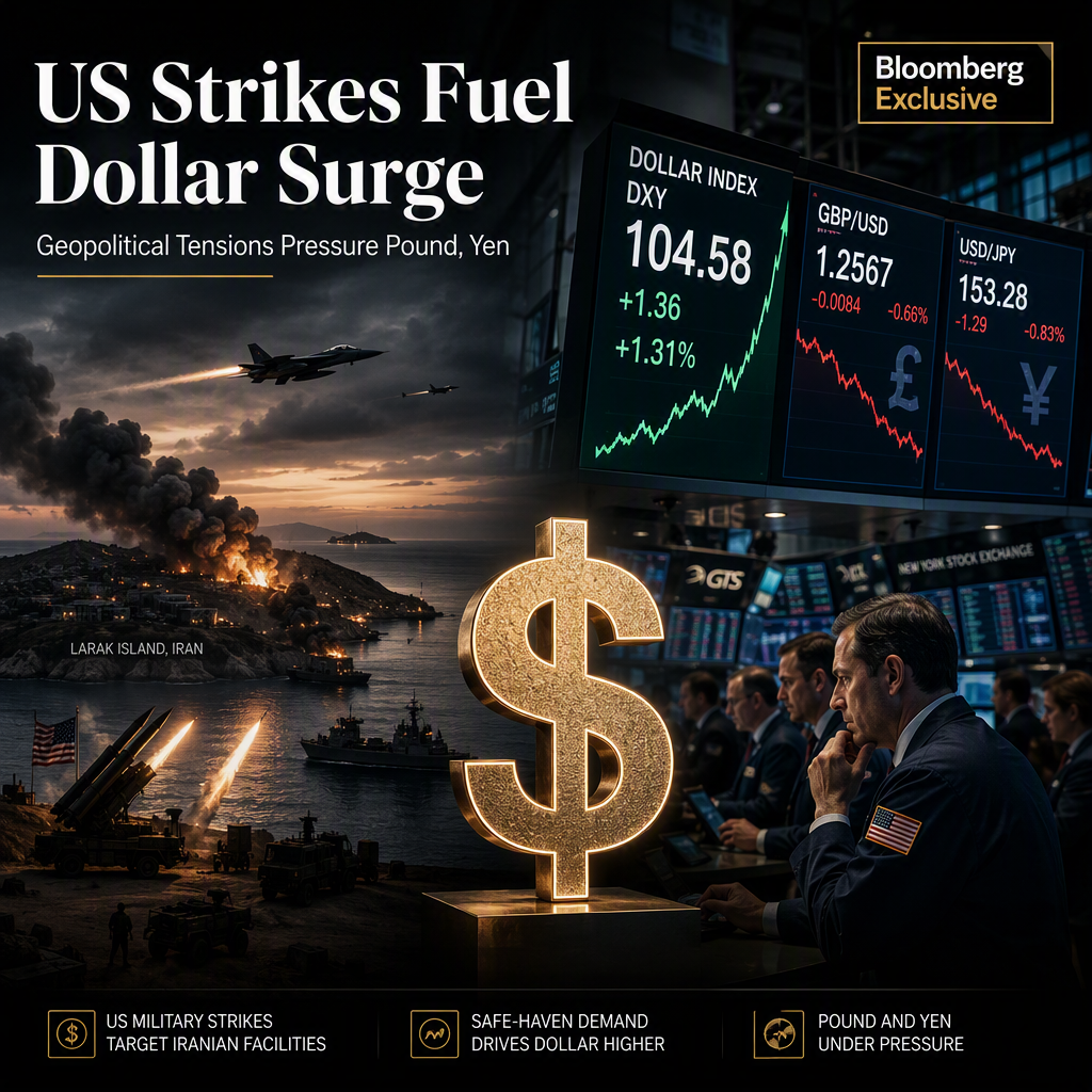 US Strikes on Iran Spark Geopolitical Tensions, Lifting US Dollar Against Pound and Yen