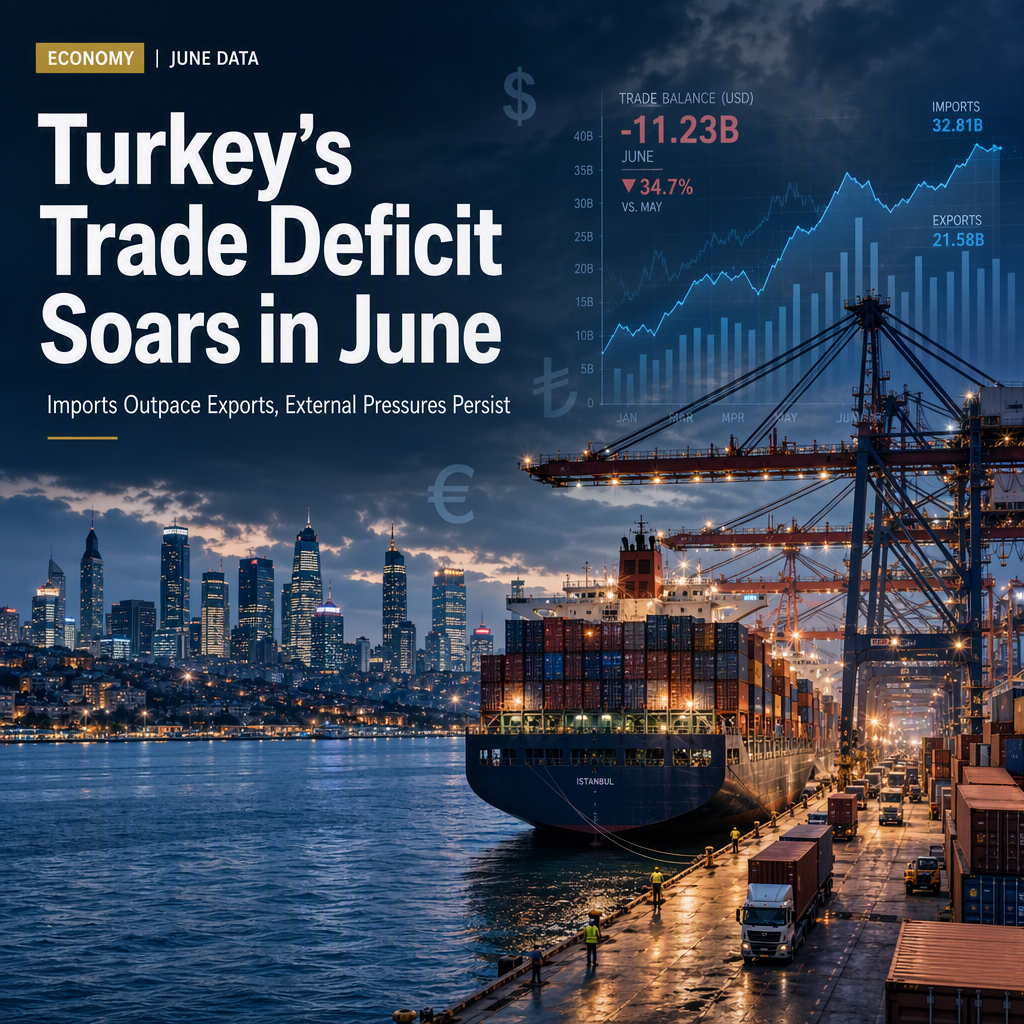 Turkey's Trade Deficit Widens 26.2% in June, Highlighting Persistent External Pressures