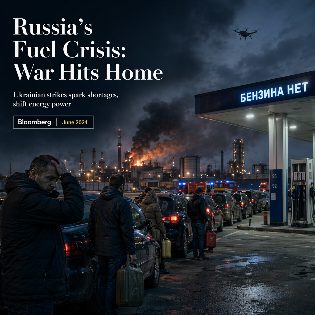 Ukrainian Drone Strikes Disrupt Russian Oil Industry, Triggering Domestic Fuel Shortages