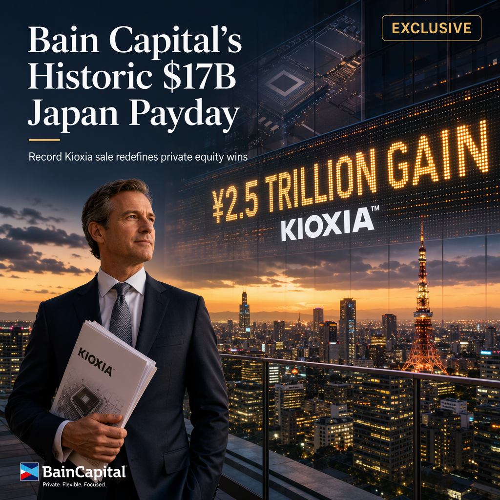Bain Capital Achieves Record $17 Billion Gain from Kioxia Stake Sale in Japan